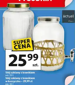 Auchan Słój szklany z kranikiem w koszyczku 3.5 l Actuel oferta