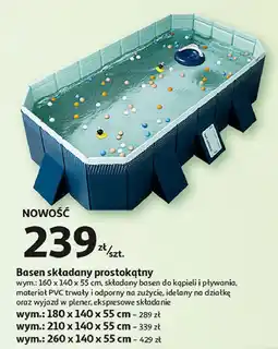 Auchan Basen składany 260 x 140 55 cm oferta