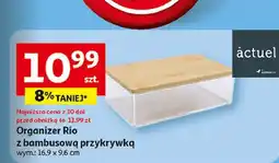 Auchan Organizer rio z bambusową przykrywką 16.9 x 9.6 cm Actuel oferta
