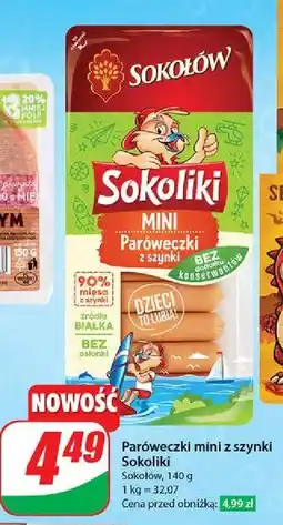 Dino Mini paróweczki z szynki Sokołów Sokoliki oferta