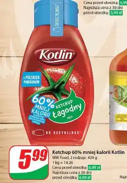 Dino Ketchup łagodny 60% mniej kalorii Kotlin oferta