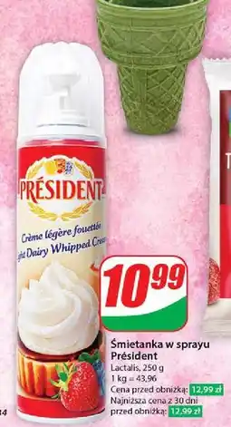 Dino Bita śmietana w sprayu President oferta