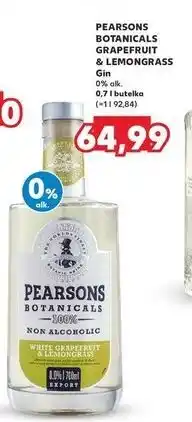 Kaufland Gin white grapefruit & lemongrass 0% Pearsons Botanicals oferta