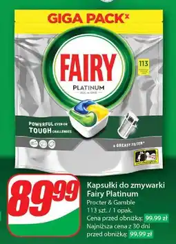 Dino Kapsułki do zmywarki lemon Fairy Platinum oferta