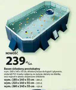 Auchan Basen składany prostokątny oferta