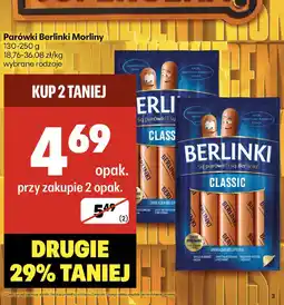 Delikatesy Centrum Parówki Berlinki Morliny 130-250g oferta