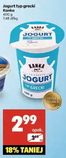 Delikatesy Centrum Jogurt typ grecki Kanka 400g oferta