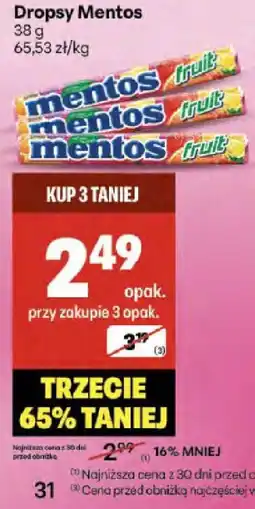 Delikatesy Centrum Dropsy Mentos 38g oferta