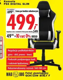 Media Expert Fotel gamingowy Mad Dog oferta