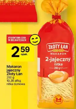 Delikatesy Centrum Makaron jajeczny nitka Złoty Łan 250g oferta