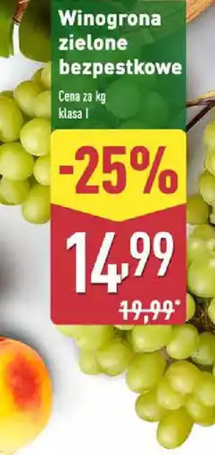 ALDI Winogrona zielone bezpestkowe oferta