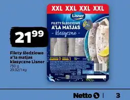 Netto Filety śledziowe a'la matjas klasyczne Lisner oferta