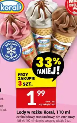 Twój Market Lody w rożku Koral oferta
