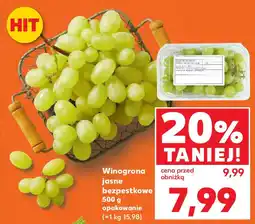 Kaufland Winogrona jasne bezpestkowe oferta