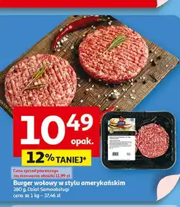 Auchan Burgery wołowe w stylu amerykańskim Łuków oferta