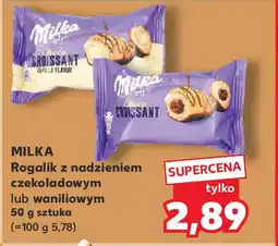 Kaufland Milka rogalik z nadzieniem czekoladowym lub waniliowym oferta