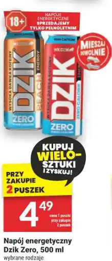 Twój Market Napój energetyczny Dzik Zero oferta