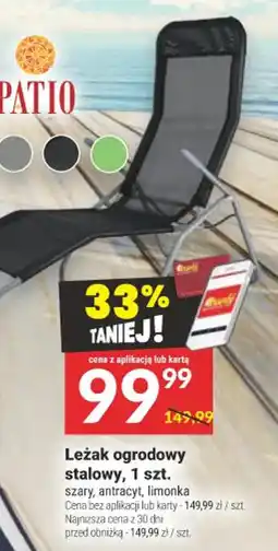 Twój Market Leżak ogrodowy stalowy oferta