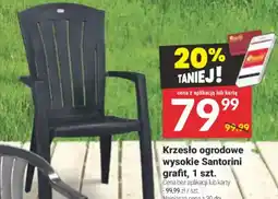 Twój Market Krzesło ogrodowe wysokie Santorini grafit oferta