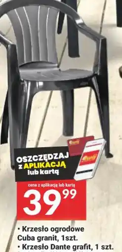 Twój Market Krzesło ogrodowe Cuba granit/Dante grafit oferta