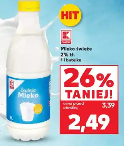 Kaufland Mleko świeże 2% tł. oferta
