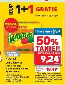 Kaufland Lody cytrynowo-truskawkowe Nestle kaktus oferta