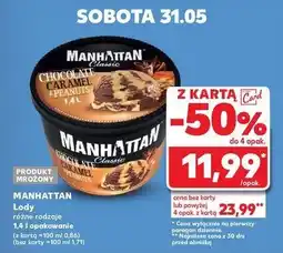 Kaufland Lody chocolate & caramel with peanuts Manhattan (nestle) oferta
