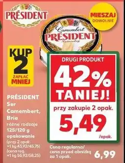 Kaufland Ser naturalny President brie oferta