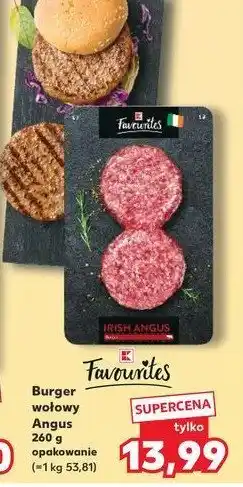Kaufland Burger wołowy angus K-classic favourites oferta