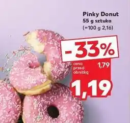 Kaufland Donut w polewie truskawkowej oferta