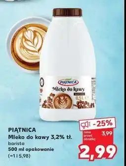 Kaufland Mleko do kawy Piątnica oferta