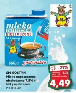 Kaufland Mleko zagęszczone niesłodzone Gostyń oferta