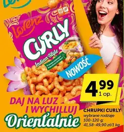 Euro Sklep Chrupki Curly Indian Style 100-120g Lorenz oferta