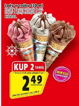 Prim Market Lody w rożku 110ml Koral oferta