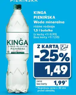 Kaufland Kinga pienińska woda mineralna oferta