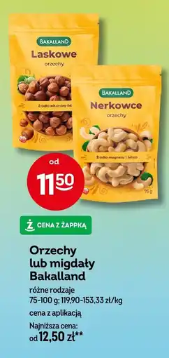 Żabka Orzechy lub migdały Bakalland 75g oferta
