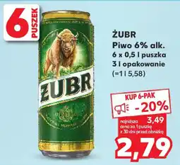 Kaufland Żubr piwo 6% alk. oferta