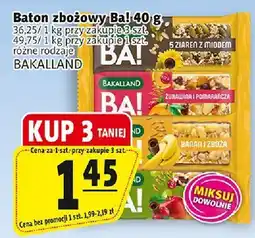 Prim Market Baton zbożowy Ba! 40g Bakalland oferta