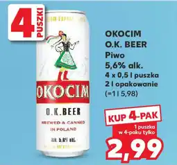 Kaufland Okocim o.k. beer piwo 5,6% alk. oferta