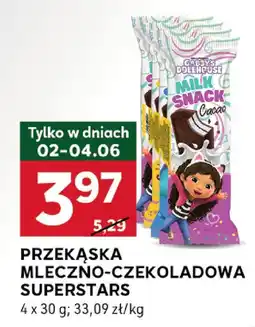Stokrotka Przekąska mleczno-czekoladowa Superstars 4x30g Stokrotka oferta