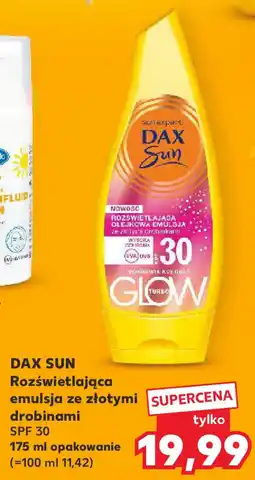 Kaufland Dax sun rozświetlająca emulsja ze złotymi drobinami oferta