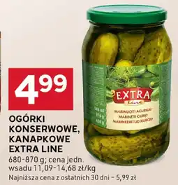 Stokrotka Ogórki konserwowe kanapkowe Extra Line 680-870g oferta