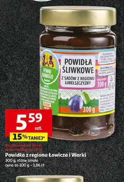 Auchan Powidła śliwkowe z sadów z regionu lubelszczyzny Auchan pewni dobrego oferta