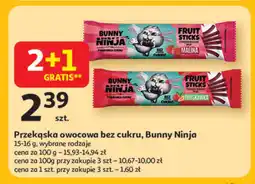 Auchan Przekąska owocowa malina Bunny ninja oferta