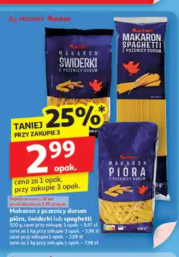 Auchan Makaron świderki Auchan oferta