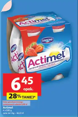 Auchan Jogurt truskawka Danone actimel oferta