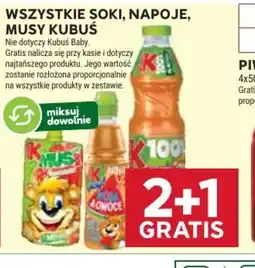 Stokrotka Market Wszystkie soki, napoje, musy Kubuś oferta