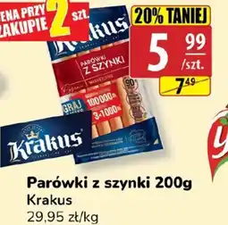 API MARKET Parówki z szynki Krakus oferta