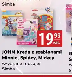 JOHN Kreda z szablonami Minnie, Spidey, Mickey