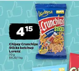 Netto Chipsy Crunchips Sticks ketchup Lorenz oferta